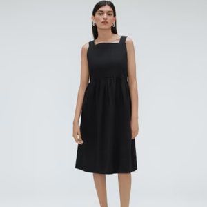 Everlane The Seersucker Midi Black NWT Dress